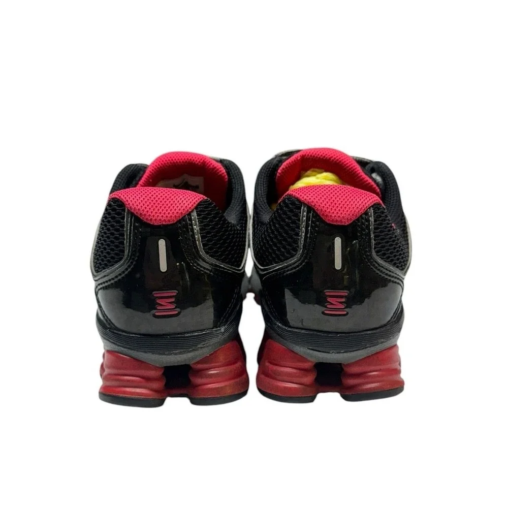 Y2K Nike Womens Qualify Plus II Shox Shoes Trainers Size 8 Red Black
